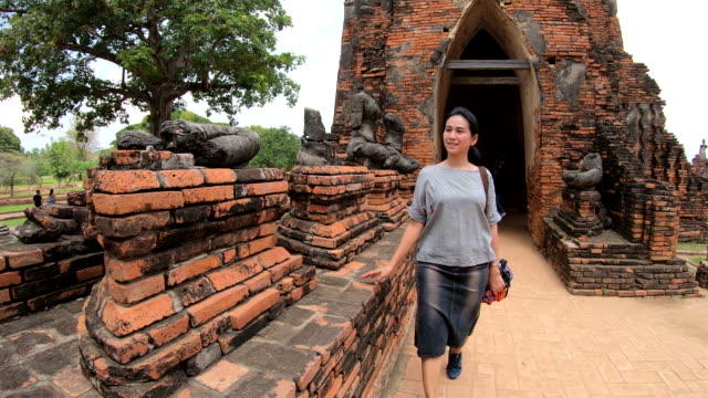 Viajero-en-el-parque-histórico-de-Ayutthaya-lenta