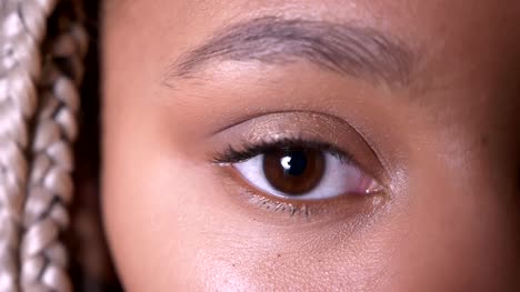 Ojos-marrones-de-una-niña-africana-con-rastas