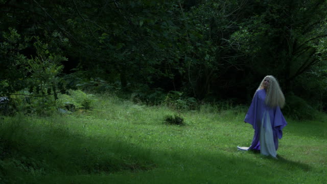 4k-Fantasy-Shot-of-a-Fairy-Walking-and-looking-for-Someone-in-the-Forest