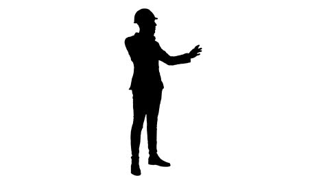 Silhouette-Contractor-in-hardhat-talking-on-mobile-phone