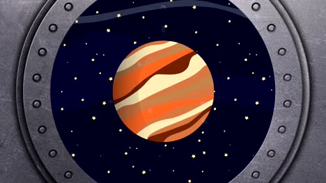 Blick-auf-dem-Planeten-Jupiter-aus-einem-Raumschiff-Fenster-immer-enger