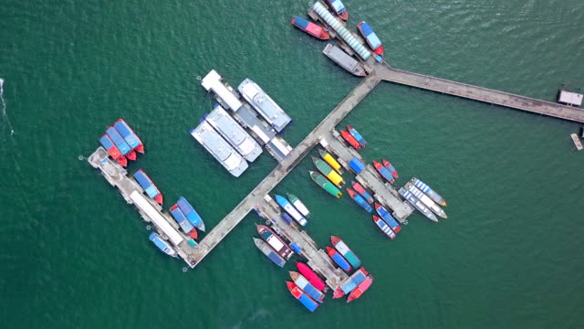 Aerial-view-Bali-Hai-Harbor-South-Pattaya,-Thailand