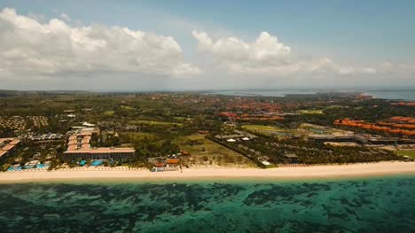 Aerial-view-beautiful-beach,-Bali