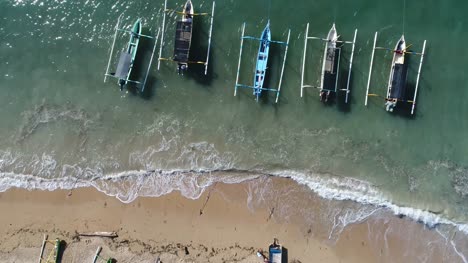 Stock-Aerial-footage-of-Sanur-Beach,-on-Bali,-Indonesia