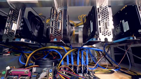 Mining-rig-with-working-equipment-for-mining-cryptocurrency