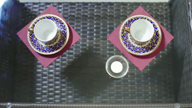 Point-Of-View-Shot-Of-Tea-Cup-At-Table