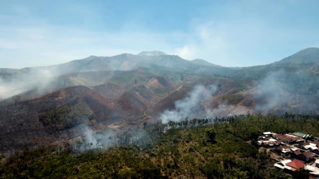 Incendio-forestal-de-vista-aérea.-Isla-de-Jawa,-Indonesia