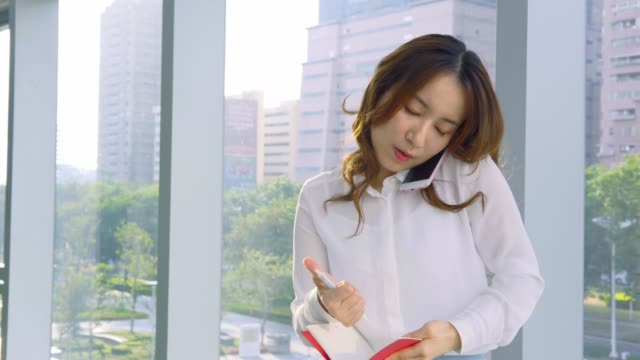 Ziemlich-asian-Geschäftsfrau-arbeiten
