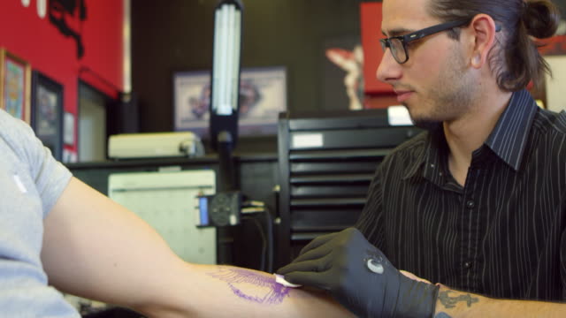 Close-Up-Of-Man-Having-Tattoo-In-Parlor-Shot-On-R3D