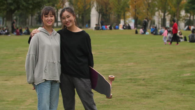 Two-asian-college-girls-portrait