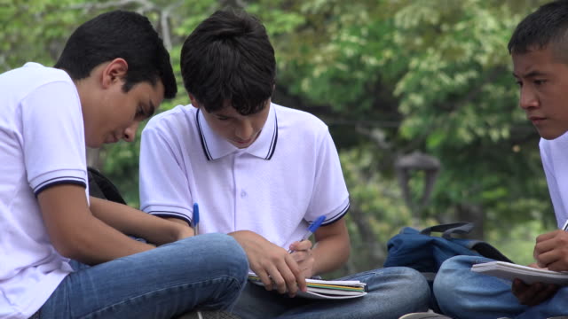 Adolescentes-estudiantes-haciendo-la-tarea