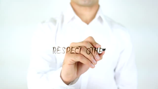 Respect-Others,-Man-Writing-on-Glass