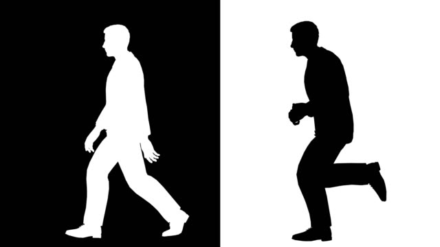 Silueta-masculina-Caminando-y-Run-Loop