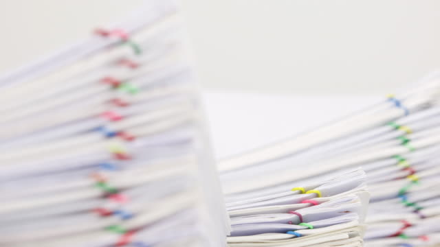 Paperwork-have-blur-document-as-foreground-and-background-time-lapse