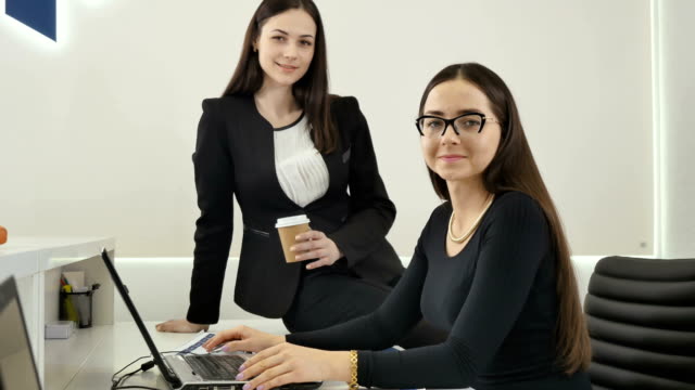 Two-businesswomen-in-the-office
