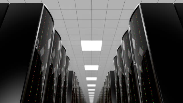 Reihen-von-Server-Racks-in-Cloud-Datacenter,-Schleife