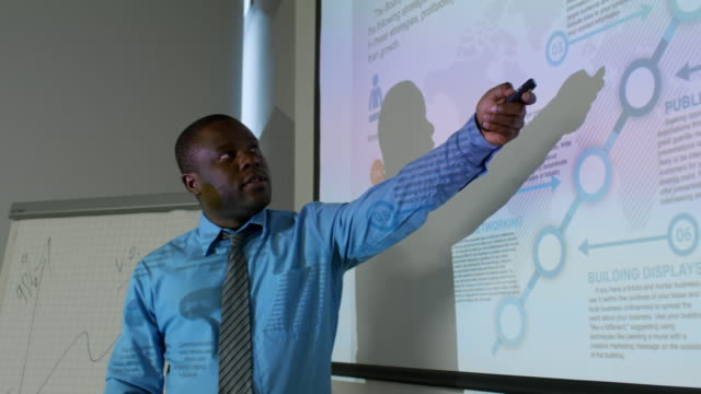 African-Businessman-Showing-Presentation