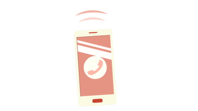 Telefon-Ring-Animation.-Handy-mit-beweglichen-Signalstäbe