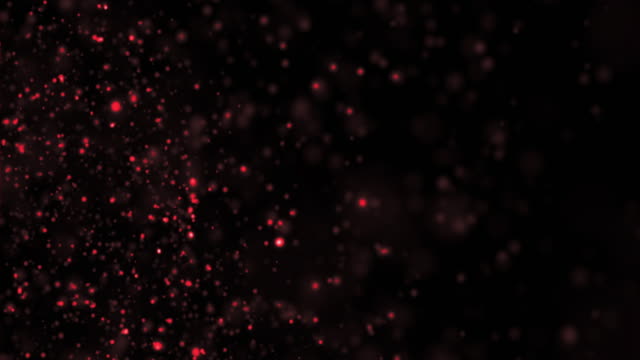 Animación-abstracta-fondo-de-partículas-rojas