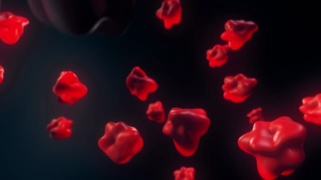 Infiziertes-Virus-im-Blut.-Coronavirus-Konzept.-auch-bekannt-als-2019-nCov.-3D-Rendering