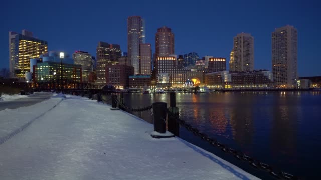 Boston-downtown-bei-Sonnenaufgang