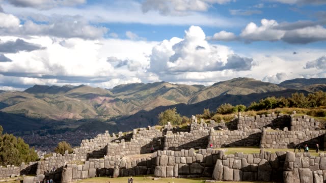 Time-Lapse-Video-Of-The-Inca-Ruins-At-Sacsaywaman-In-Cusco,-Peru