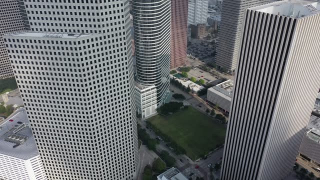 Aerial-of-Downtown-Houston,-Texas