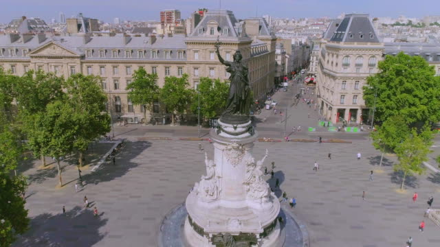 Platzieren-Sie-De-La-Republique,-Aerial-Frankreich-Paris