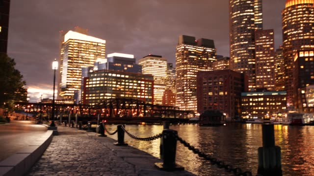 Boston-city-skyline-at-night-Massachusetts-USA