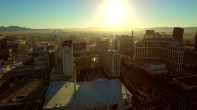 Las-Vegas-Aerial-Cityscape-Strip-Sunrise