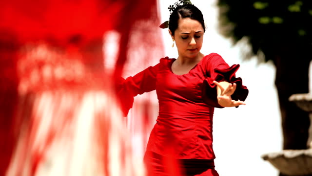Dramatische-spanischer-Flamenco-Tanz