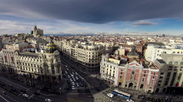Lapso-de-tiempo-del-centro-de-la-ciudad-de-Madrid.