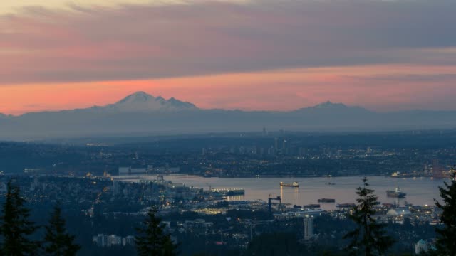 Mount-Baker-View-from-Cypress-Mountain-Lookout-at-Sunrise-Time-Lapse