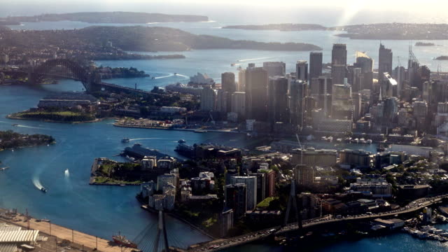 Aerial-Sydney-Harbor-Bridge-Australia