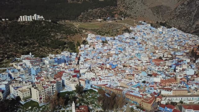 Aerial-view-of-Medina-blue-old-city-Chefchaouen