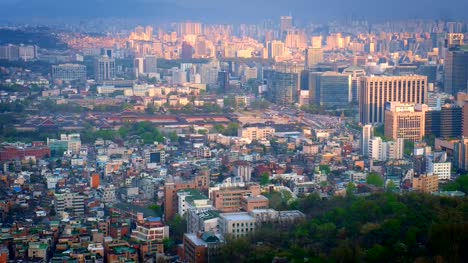 Seoul-skyline,-South-Korea.