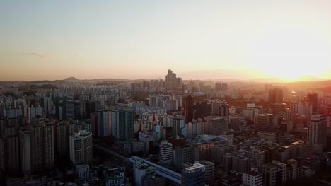 Vista-aérea-en-Seúl-Skyline,-Corea-del-sur.