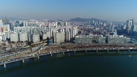 Luftaufnahmen-von-Seoul,-Südkorea