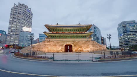 4k-day-to-night-Timelapse-Heunginjimun-gate,seoul-korea
