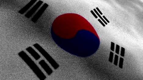 SOUTH-KOREA,-Textile-Carpet-Animation-Background,-Rendering,-Still-Camera,-Loop
