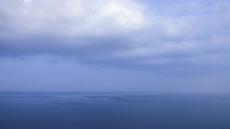 Samcheok,-Korea-Timelapse-view-of-Calm-Sea-in-cloud-change-at-beautiful