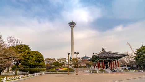 Busan-tower-timelapse,-Busan,-South-Korea-4K-Time-lapse