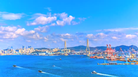 4K.-Time-lapse-bridge-and-port-at-Busan-City-of-South-Korea