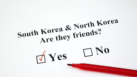 Concept-of-War-Or-Friendship-Between-South-Korea-And-North-Korea