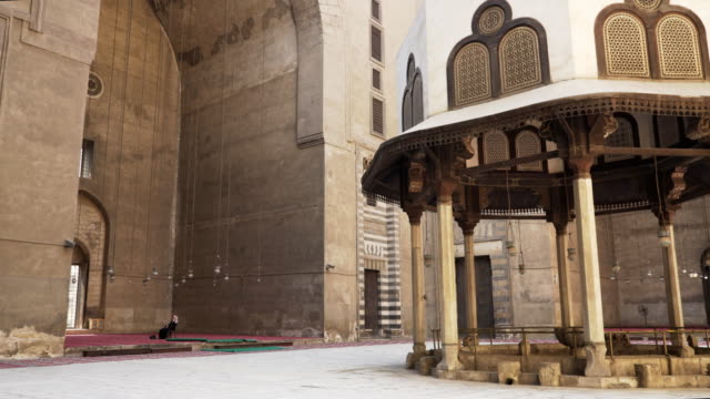 close-up-pan-of-the-mosque-of-sultan-hassan