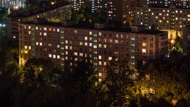 Residential-urban-area-of-Moscow-city.-Timelapse