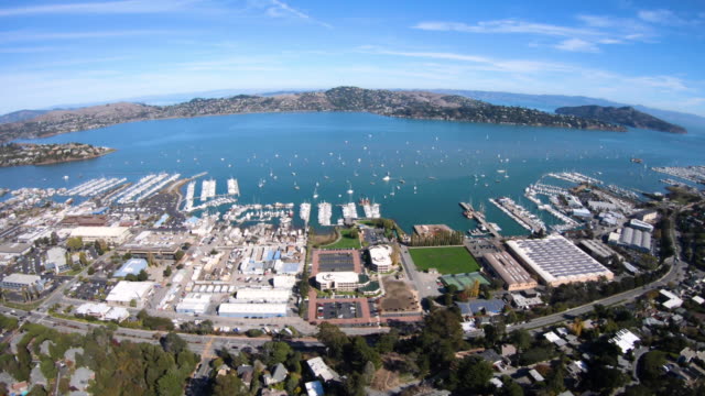 Sausalito-California-Waterfront-Aerial-View-Richardson-Bay-Harbor