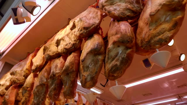 Jamon---ham---Spanish-national-delicacy,-dried-pork-ham