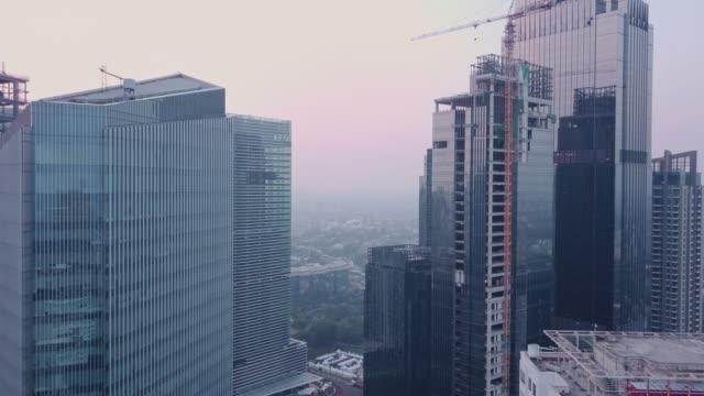 Disparo-aéreo-del-centro-de-Yakarta-por-la-mañana