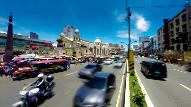 Philippinische-Manila-Stadt-Verkehr-Zeitraffer
